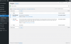 Page screenshot: Plugins &lsaquo; Test site &mdash; WordPress