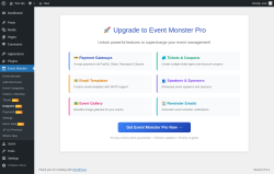Page screenshot: Event Monster &rarr; Coupons PRO