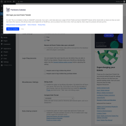 Page screenshot: Tickets → Settings