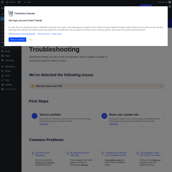Page screenshot: Tickets → Troubleshooting