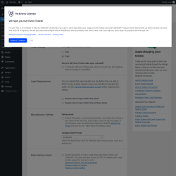 Page screenshot: Tickets → Settings