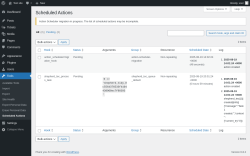 Page screenshot: Tools → Scheduled Actions
