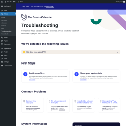 Page screenshot: Tickets → Troubleshooting