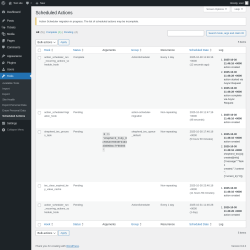 Page screenshot: Tools → Scheduled Actions