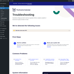 Page screenshot: Tickets &rarr; Troubleshooting