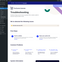 Page screenshot: Tickets &rarr; Troubleshooting