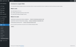 Page screenshot: Settings &rarr; Liquid Web Products
