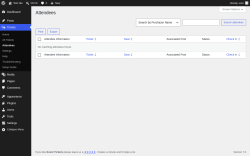 Page screenshot: Tickets &rarr; Attendees