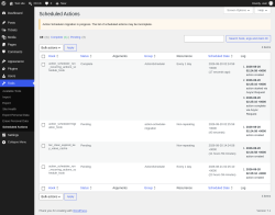Page screenshot: Tools &rarr; Scheduled Actions