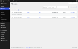 Page screenshot: Tickets &rarr; Attendees