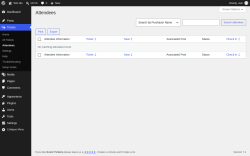 Page screenshot: Tickets &rarr; Attendees