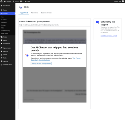 Page screenshot: Tickets &rarr; Help