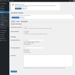 Page screenshot: Shifts &rarr; Settings &rarr; 
                    Display                