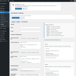 Page screenshot: Shifts &rarr; Settings &rarr; 
                    Communication                