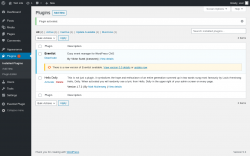 Page screenshot: Plugins &lsaquo; Test site &mdash; WordPress