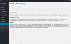 Page screenshot: Eventist Plugin &rarr; About