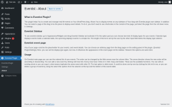 Page screenshot: Eventist Plugin &rarr; About