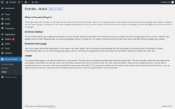 Page screenshot: Eventist Plugin &rarr; About