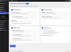 Page screenshot: Setup Wizard &lsaquo; Test site &mdash; WordPress