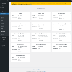 Page screenshot: EventPrime → Shortcodes