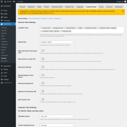 Page screenshot: EventPrime → Settings → Frontend Views