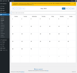 Page screenshot: EventPrime → Calendar