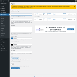 Page screenshot: EventPrime → Types