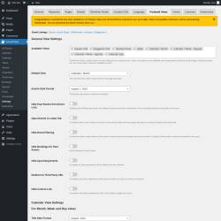 Page screenshot: EventPrime → Settings → Frontend Views
