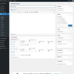 Page screenshot: EventPrime → Add New