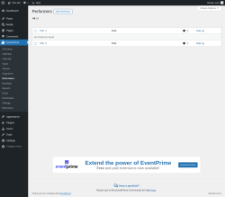 Page screenshot: EventPrime → Performers