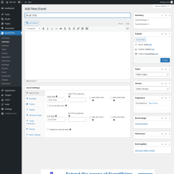 Page screenshot: EventPrime → Add New