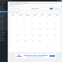 Page screenshot: EventPrime → Calendar