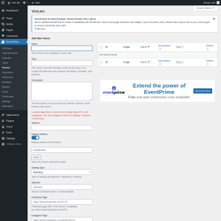 Page screenshot: EventPrime → Venues