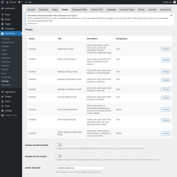Page screenshot: EventPrime → Settings → Emails