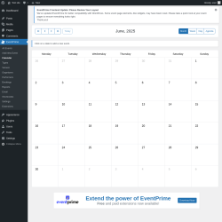 Page screenshot: EventPrime → Calendar