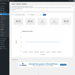 Page screenshot: EventPrime → Reports