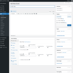 Page screenshot: EventPrime → Add New Event