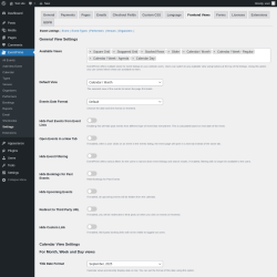 Page screenshot: EventPrime → Settings → Frontend Views