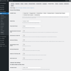 Page screenshot: EventPrime → Settings → Frontend Views