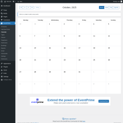 Page screenshot: EventPrime → Calendar