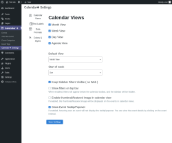 Page screenshot: Calendar ✚ → Calendar ✚  Settings