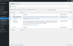 Page screenshot: Plugins ‹ Test site — WordPress