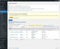 Page screenshot: Events Made Easy 