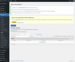 Page screenshot: Events Made Easy  → People