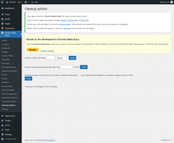 Page screenshot: Events Made Easy  → Cleanup actions