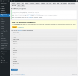 Page screenshot: Events Made Easy  → Settings → Payments