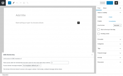 Page screenshot: Add New Post ‹ Test site — WordPress