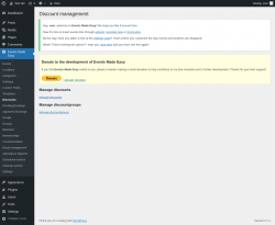 Page screenshot: Events Made Easy  → Discounts