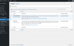 Page screenshot: Plugins ‹ Test site — WordPress