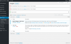 Page screenshot: Plugins &lsaquo; Test site &mdash; WordPress